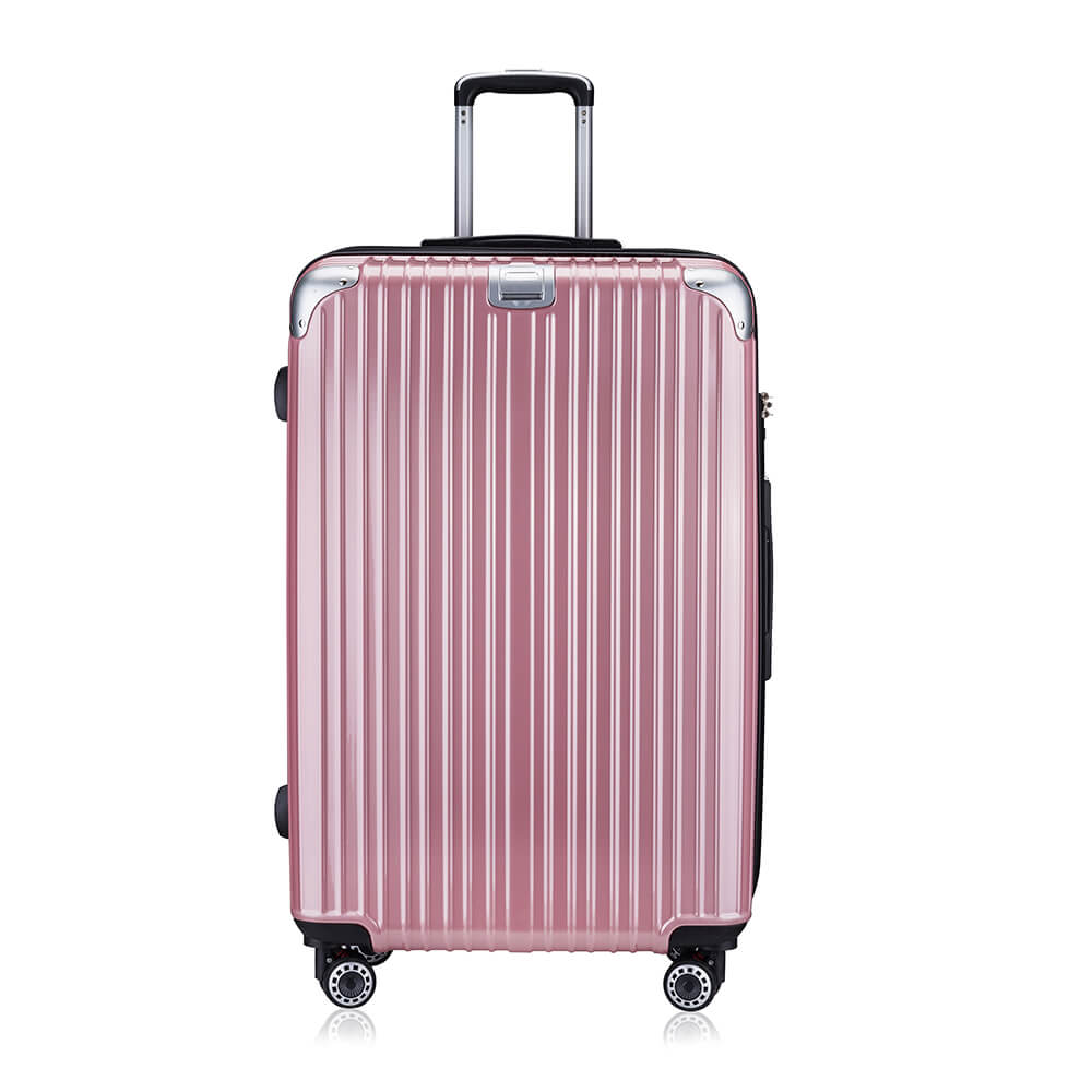  AnyZip Carry On Luggage Aluminium Frame Suitcase PC ABS Hard  Shell TSA Lock No Zipper 20In Sakura Pink
